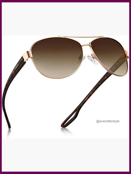 Lightweight Retro Pilot Sunglasses Polarized UV Protection Metal Frame main image 4